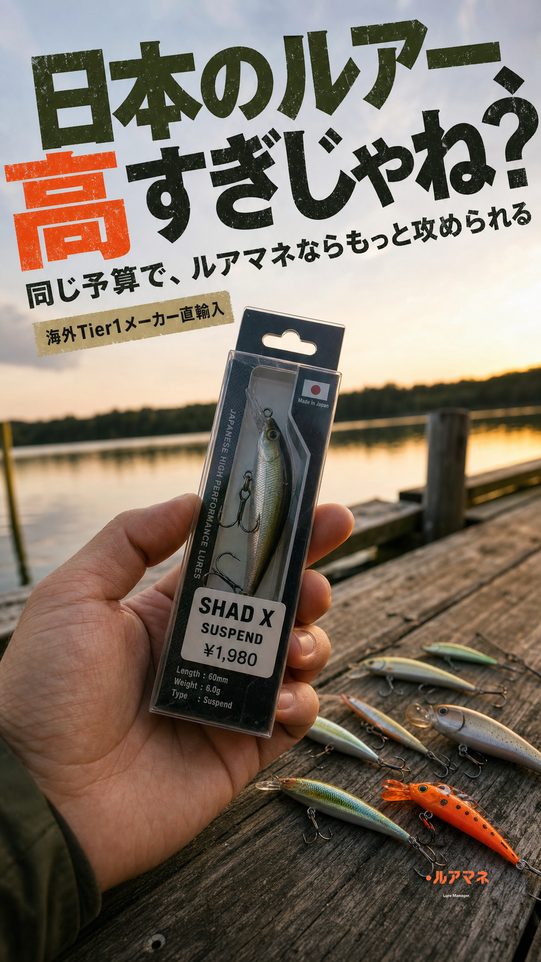日本メーカーのルアー、高すぎじゃね？ 同じ予算で、ルアマネならもっと攻められる。海外Tier1メーカー直輸入